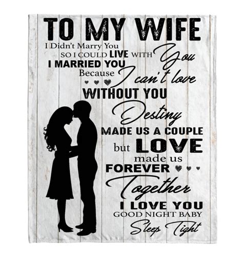 to my wife i love you destiny made us couple love forever together valentine day t from