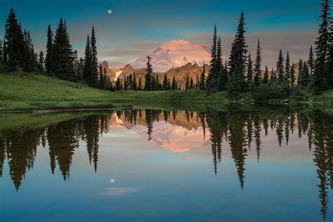 Tipsoo Lake Mt Rainier Washington Photograph By Larry Marshall