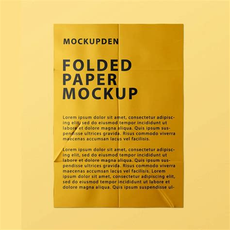 Free Folded Paper Mockup Psd Template Css Author