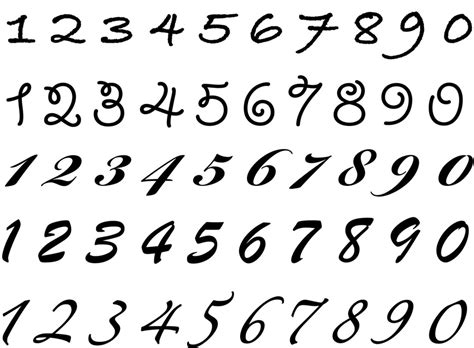 11 Cursive Number Fonts Images Fancy Cursive Script Font Free