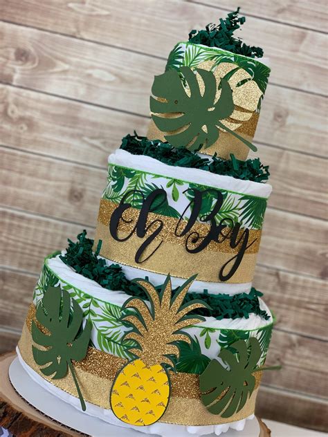 Did you scroll all this way to get facts about oh baby shower theme? Oh Boy Tropical Diaper Cake, Tropical Baby Shower ...