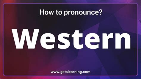 How To Pronounce Western In English Correctly Common Word Youtube