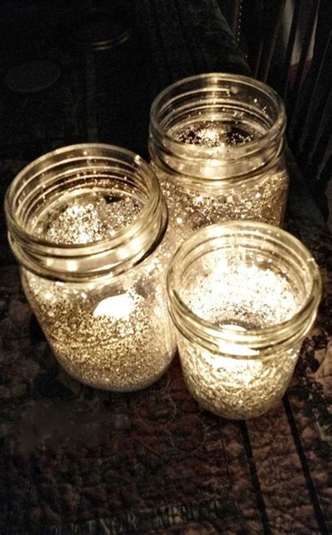 Pin By Frenny ⇴ ⇴ Love On Diy Ideas Glitter Mason Jar Candles