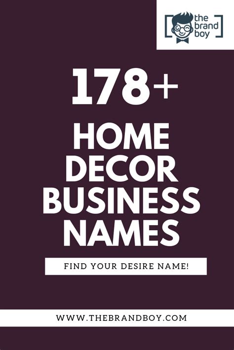 700 Home Decor Business Name Ideas Generator Guide Business