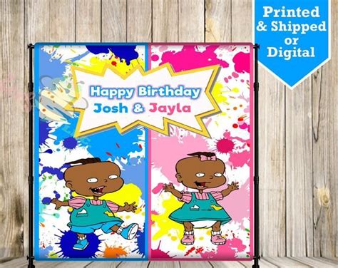 Rugrats Water Label Black Rugrats Rugrats Chip Bag African Etsy Twin