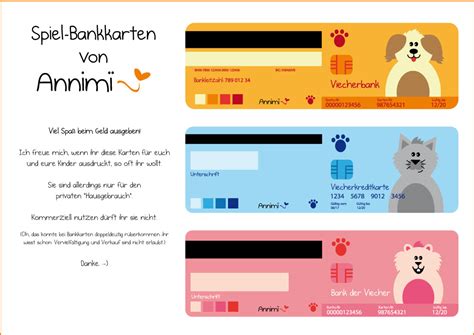 Geldscheine vorlagen ausdrucken / tritt an und gewinn auszeichnungen!. Spiel-Bankkarten zum Ausdrucken • Annimi
