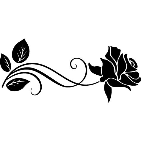 Garden Roses Silhouette Drawing Stencil Rose Png Download 12001200