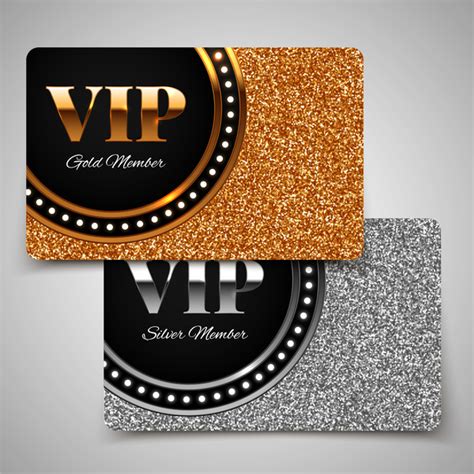 Vip Card Vector Illustration With Gold Silver Style Free Vector In