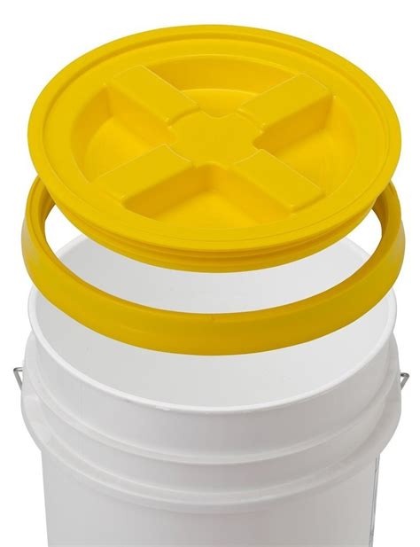 Buy 5 Gallon White Bucket And Gamma Seal Lid Food Grade Plastic Pail