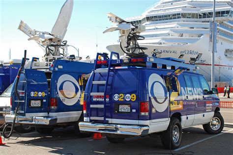 Tv News Vans Dozens Of News Vans From All Over Southern Ca Flickr