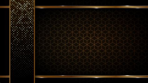 Black And Gold Background Abstract Geometric Shapes Luxury Design