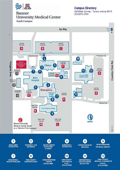 Banner University Medical Center Phoenix Campus Map United States Map