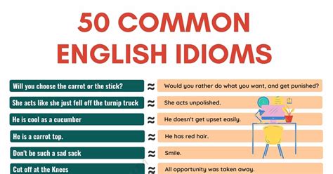 50 examples of idioms commonly used in daily conversations effortless english