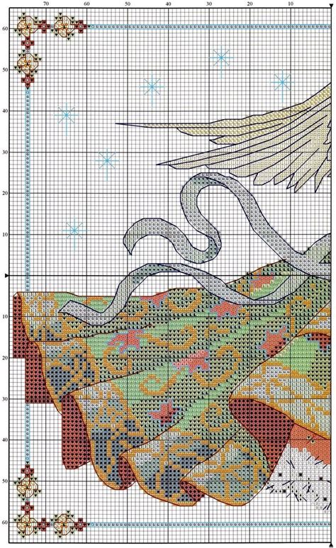 Bring some color to your home with this beautiful modern cross stitch! Free Christmas angel cross stitch pattern pg 2 #stitching ...