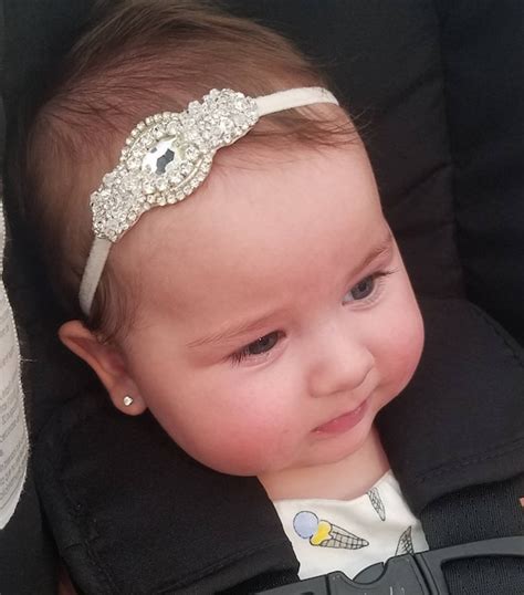 Rhinestone Baby Headbands Couture Baby Headband Infant Etsy