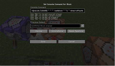 A delayed way to replace a block. - Commands, Command Blocks and