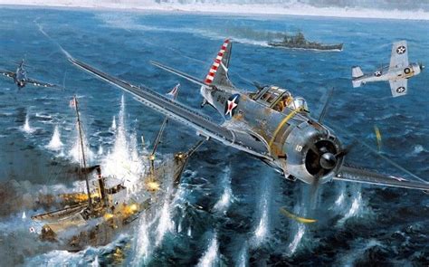 World War Ii Mcdonnell Douglas Dauntless Dive Bomber Pacific