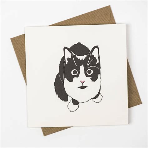 Cat Card Greeting Card Blank Cards Cute Cards Greeting Cards Birthday