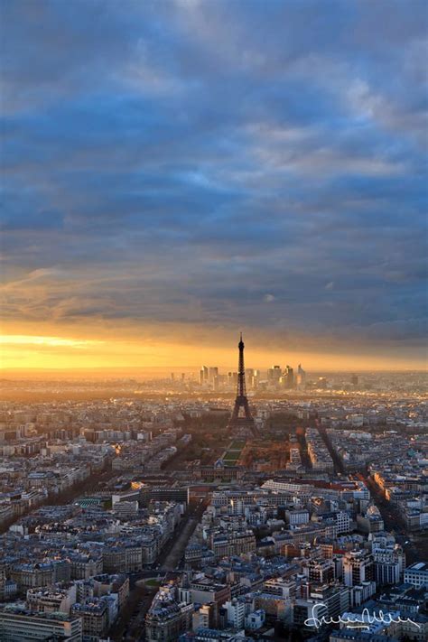 Paris Eiffel Tower And La Défense At Dramatic Sunset Flickr