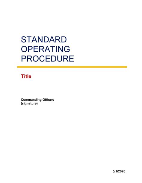 37 Best Standard Operating Procedure Sop Templates