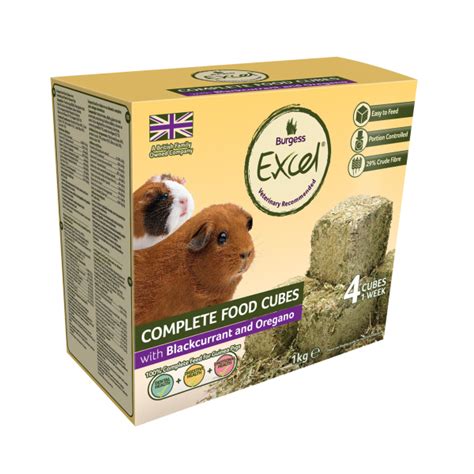 Burgess Excel Guinea Pig Complete Food Cubes 4 Pack At Burnhills