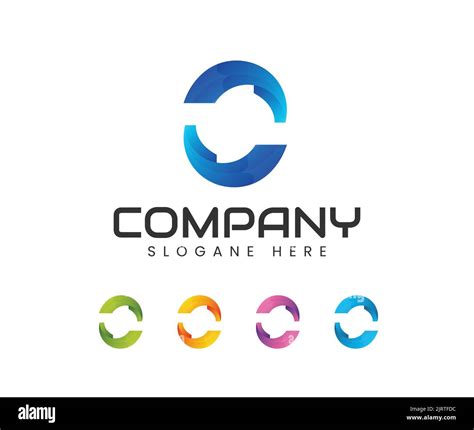 Color Abstract Logo Set For Business Company Corporate Identity Design