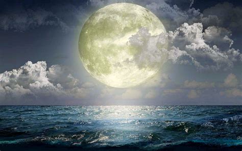 Ocean Moon Wallpapers Top Free Ocean Moon Backgrounds Wallpaperaccess