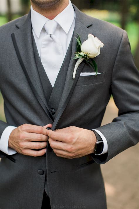 20 top style de mariage de marié costumes des idées que vous devez copier grey suit wedding