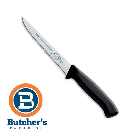 butcher s 6 fdick pro dynamic flexible straight black handle boning knife 8537015 butchers