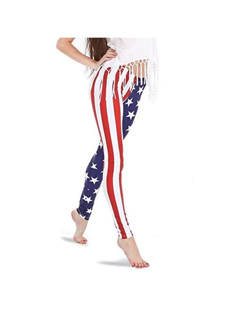 buy alexandra collection women s patriotic american flag usa athletic workout leggings online