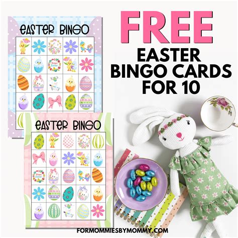 Fun And Colorful Free Printable Easter Bingo Cards