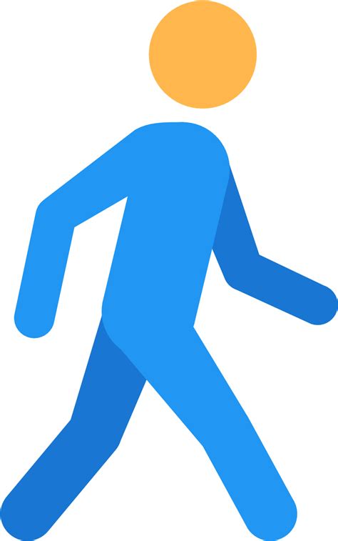 Stick Man Walking Away Walking Icon Clipart Full Size Clipart