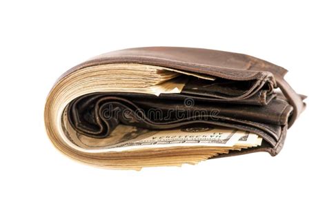 In A Wallet There Are A Lot Of Money Stock Image Image Of Isolated
