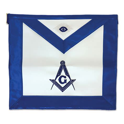 Master Mason Masonic Apron Blue And White Tme Apr B 00015