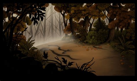 Trees Cartoon Network Forest Animation Autumn Background Dogwood