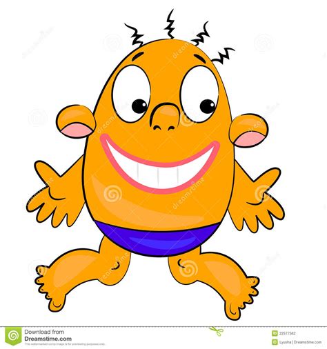Cartoon Character With Funny Face Image Stock Photography Image