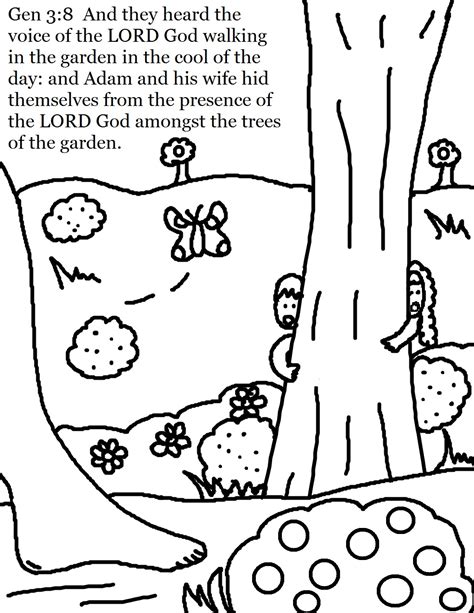 Adam And Eve Coloring Page Eve Adam Coloring Garden Bible Pages Eden