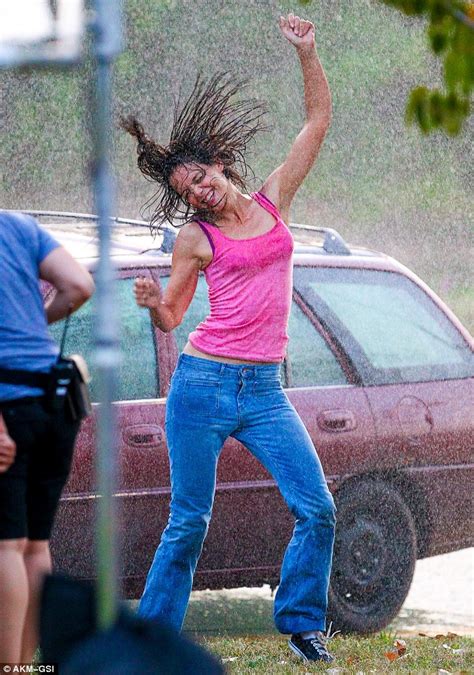 Katie Holmes Dances In Rain On All We Had Set Daily Mail Online