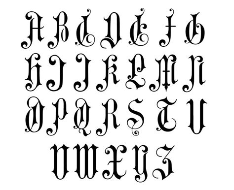 Gotische Monogram Lettertype Vector Eps Svg Etsy Nederland