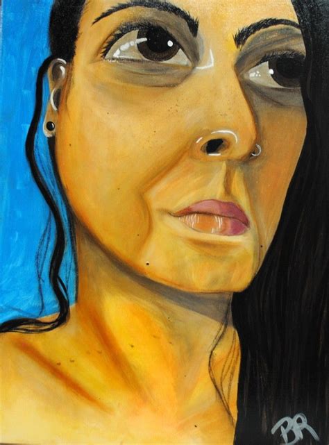 Acrylic Self Portrait Title Radiating Beauty Size 18x24 Price