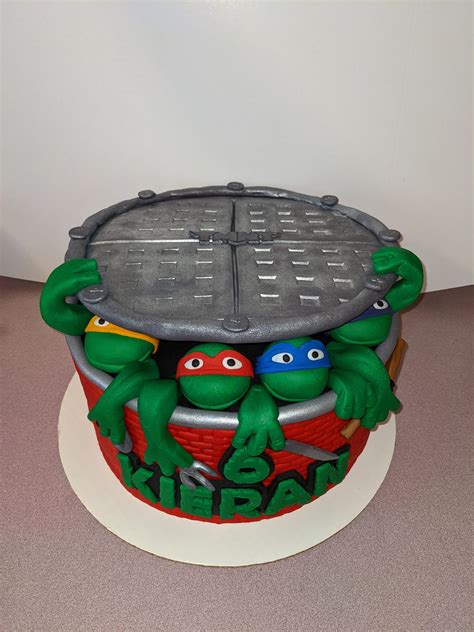 Fondant Teenage Mutant Ninja Turtle Cake Topper Fondant Ninja Etsy