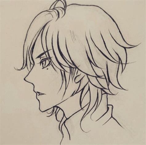Side Profile Drawing Male Hair Side Face Drawing Boy Hair Drawing