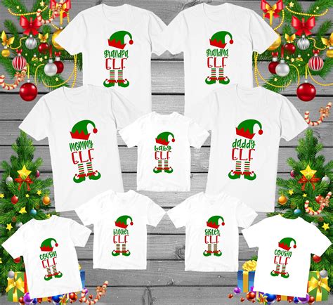 Elf Customized Personalized Shirts Christmas Elf Tshirts Etsy Elf T Shirt Christmas Tshirts