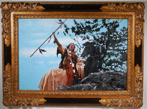 Sold Price Anthony Gruerio Oil Painting Of Indian Brave February 6