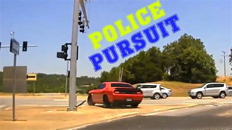 High Speed Pursuit for Dodge Challenger SRT. Police Chase & Pit