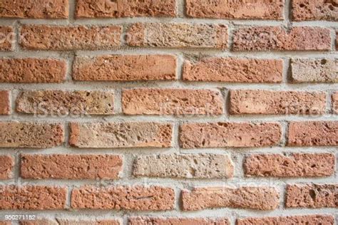 Traditional Orange Brick Tiles Wall Background Texture Stock Photo