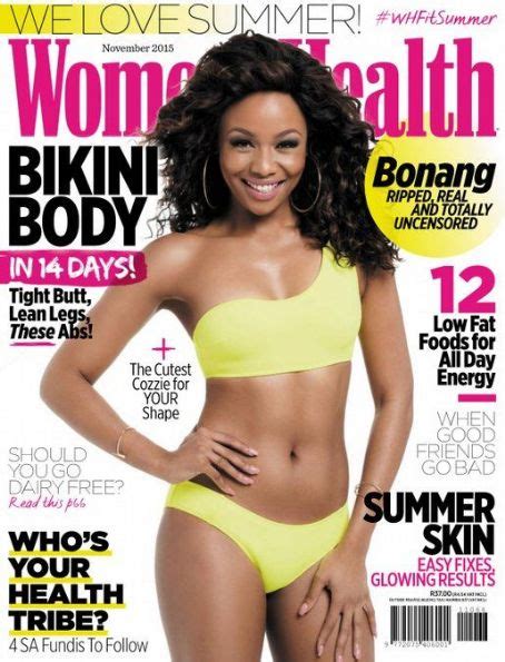 Bonang Matheba Womens Health Magazine November 2015 Cover Photo