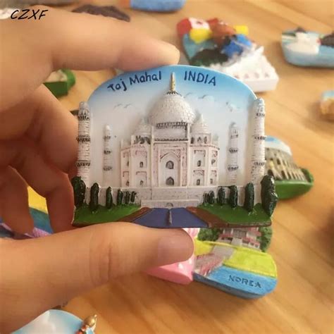 1pcs Hot Sale Taj Mahal India Aromatherapy Cold Porcelain 3d Fridge