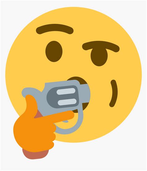 Celebrity Png Maker Emoji Kys Thinking Emoji With Gun Transparent