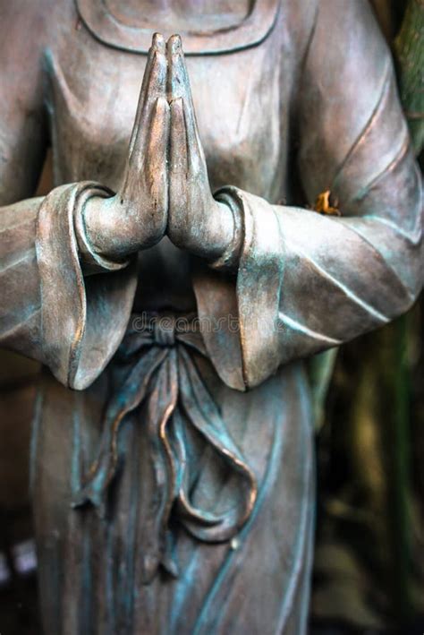 Female Statue Praying Hands Stock Image Image Of Funeral Christian